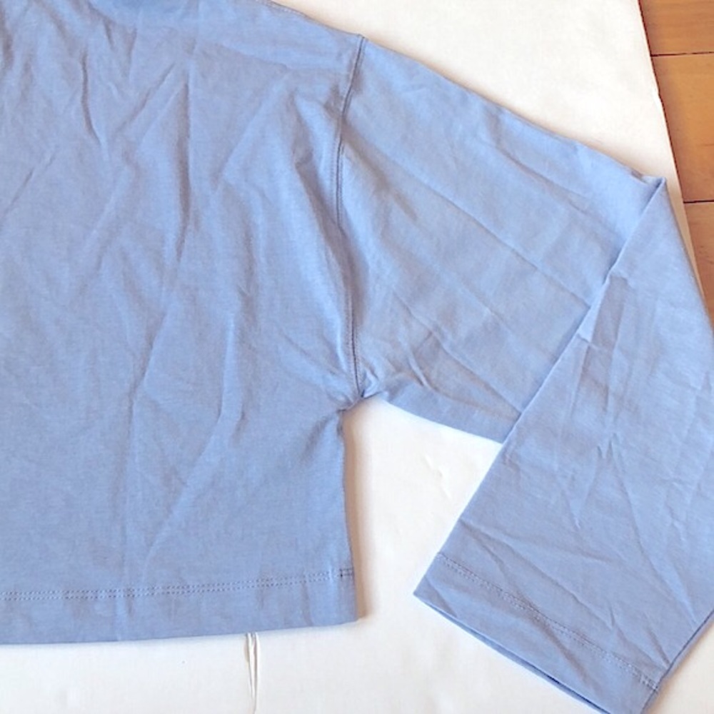 NWT Cotton On Body 4 Button Long Sleeve Crop Top In Iced Sky Size - Picture 10 of 12